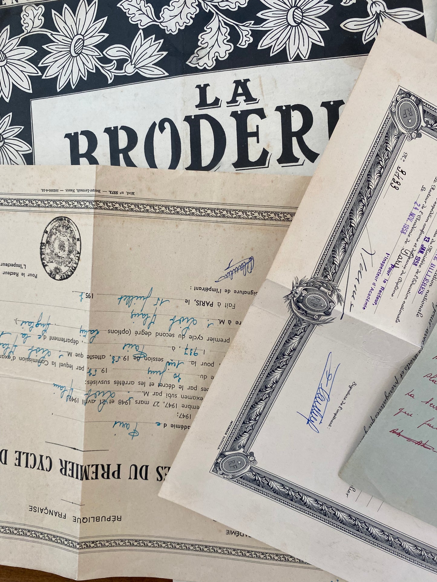 Antique French papers 1880-1940's