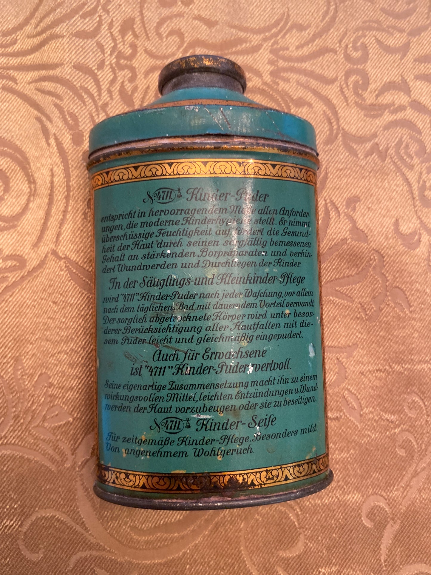 Beautiful Art deco Talcum Powder Tin.