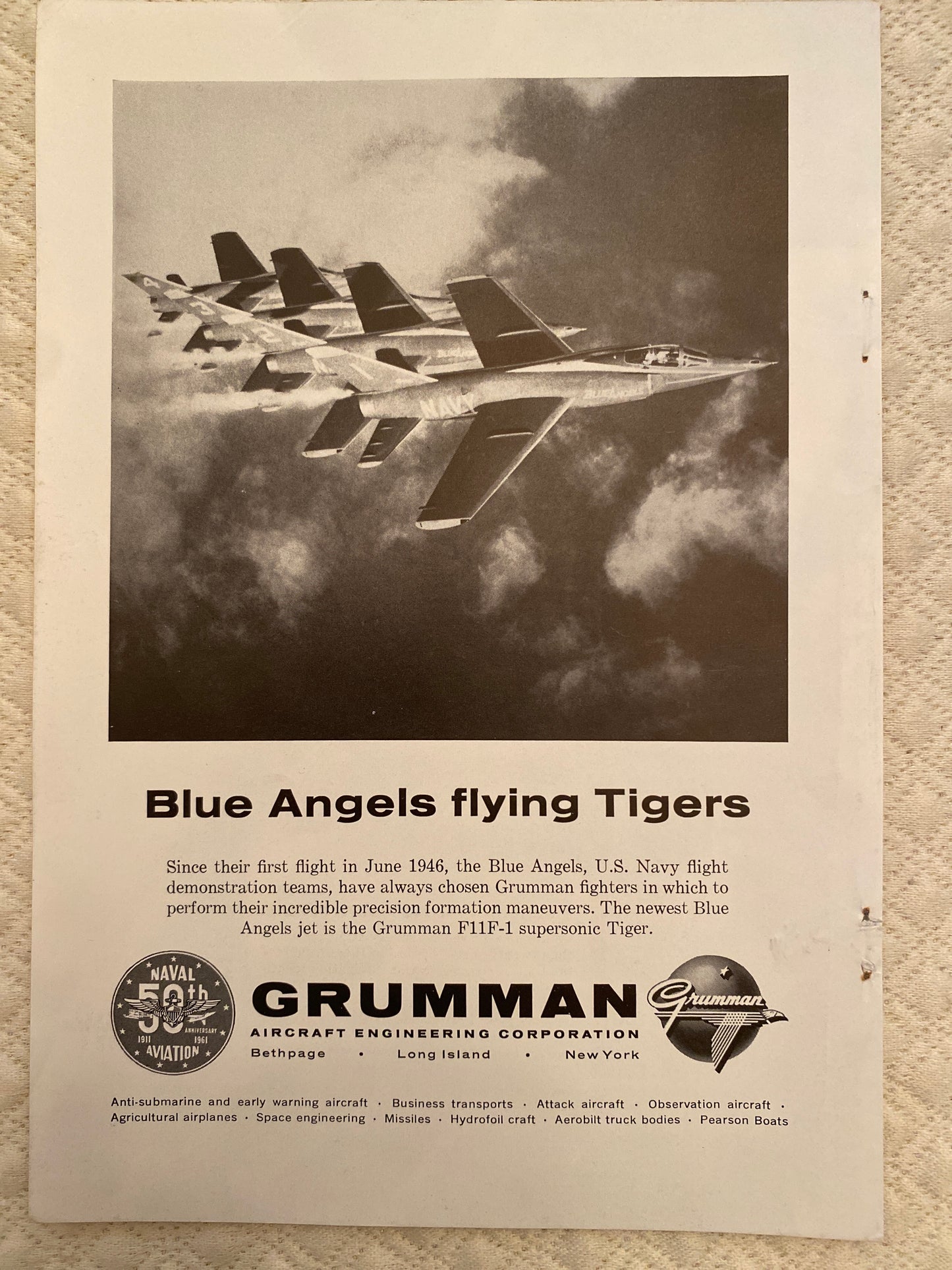 Hrumman Aircraft 1960’s  advertising. 4 pieces