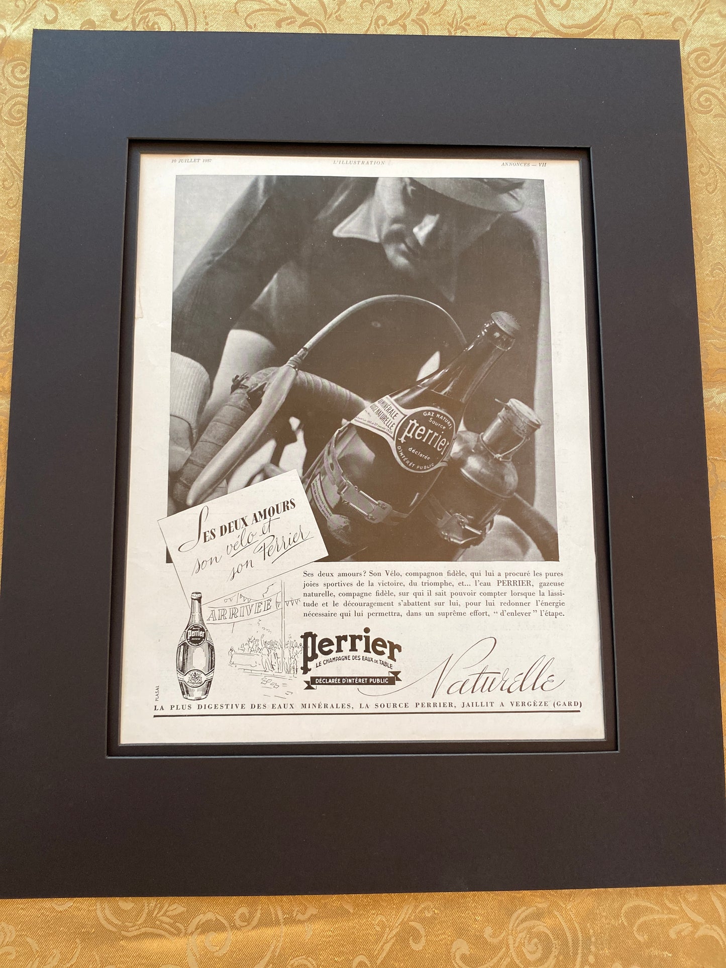 Perrier Water 1937 original Tear sheet.