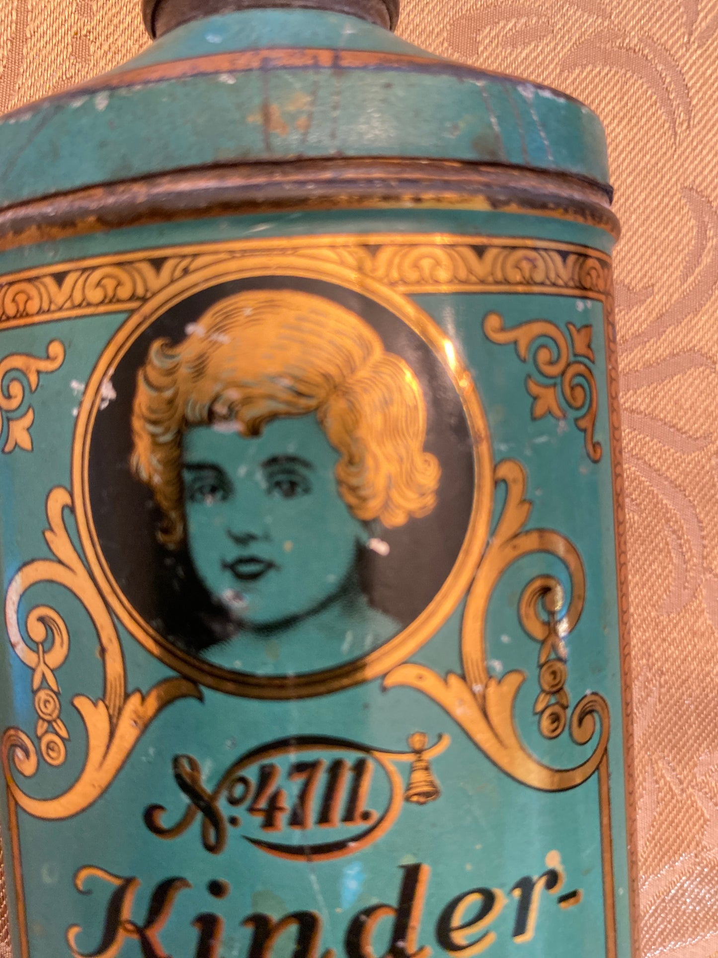 Beautiful Art deco Talcum Powder Tin.