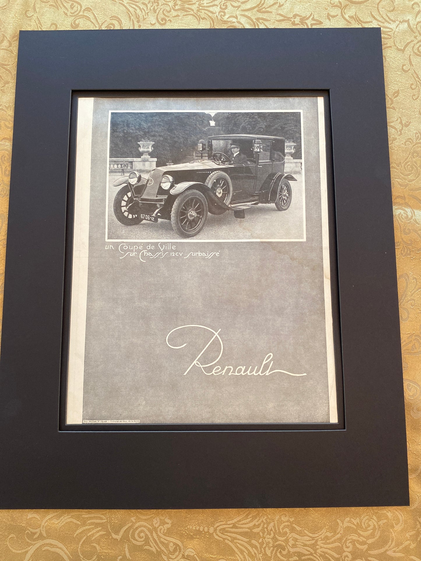 Antique Car Advertisement. Renault France.