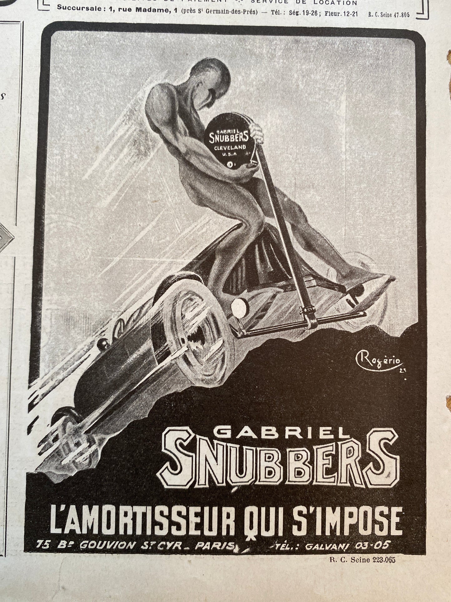 Lux vacuum cleaner ad. Paris. 1923