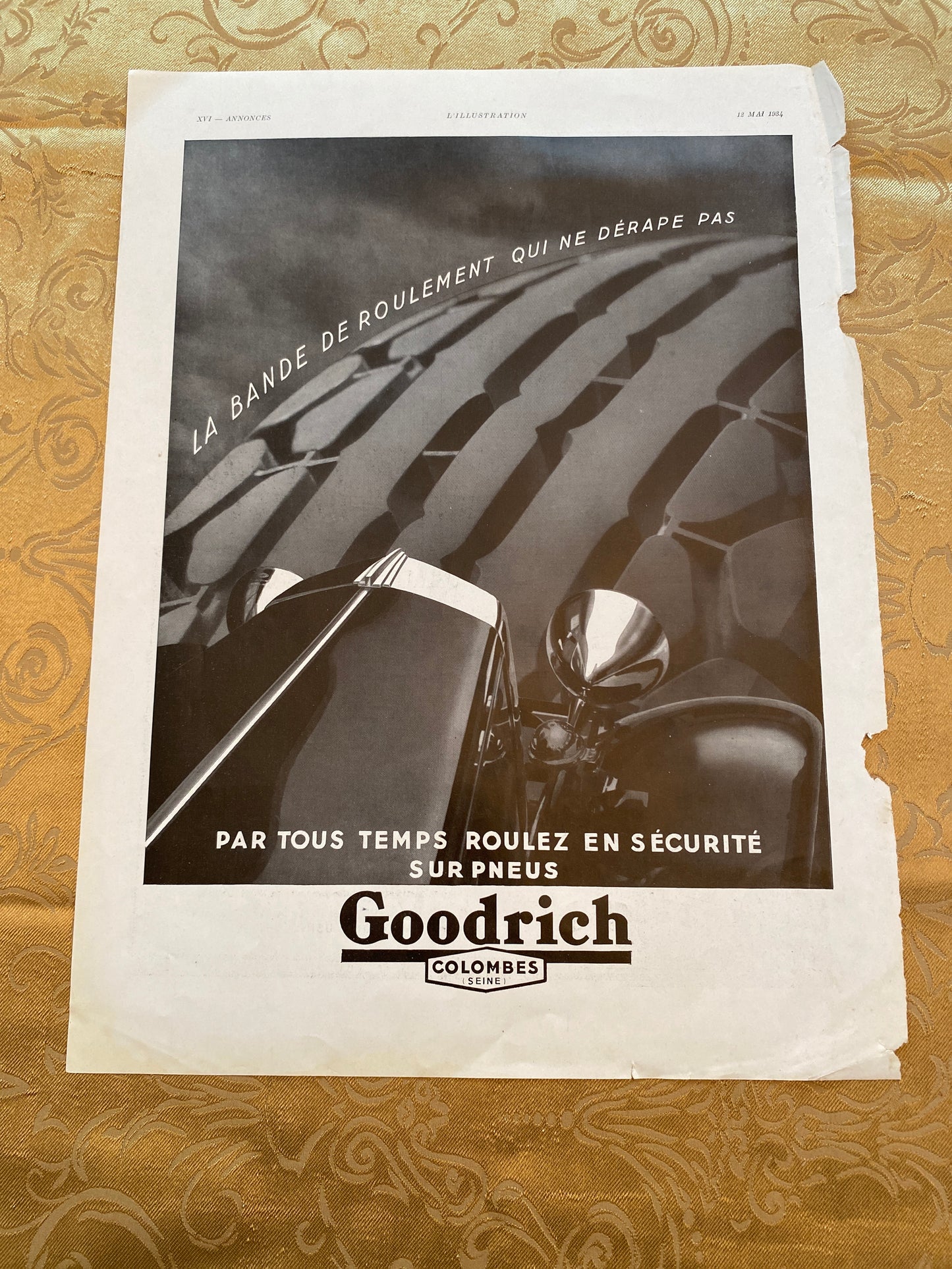 1934 Ladies underwear and Goodrich Tire advertising