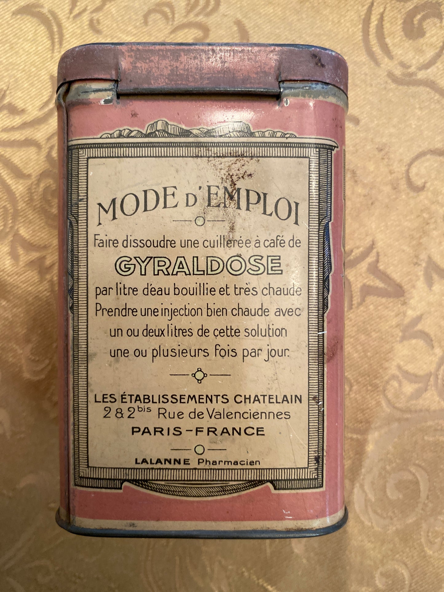 1913  - 1920’s medicine Tin.