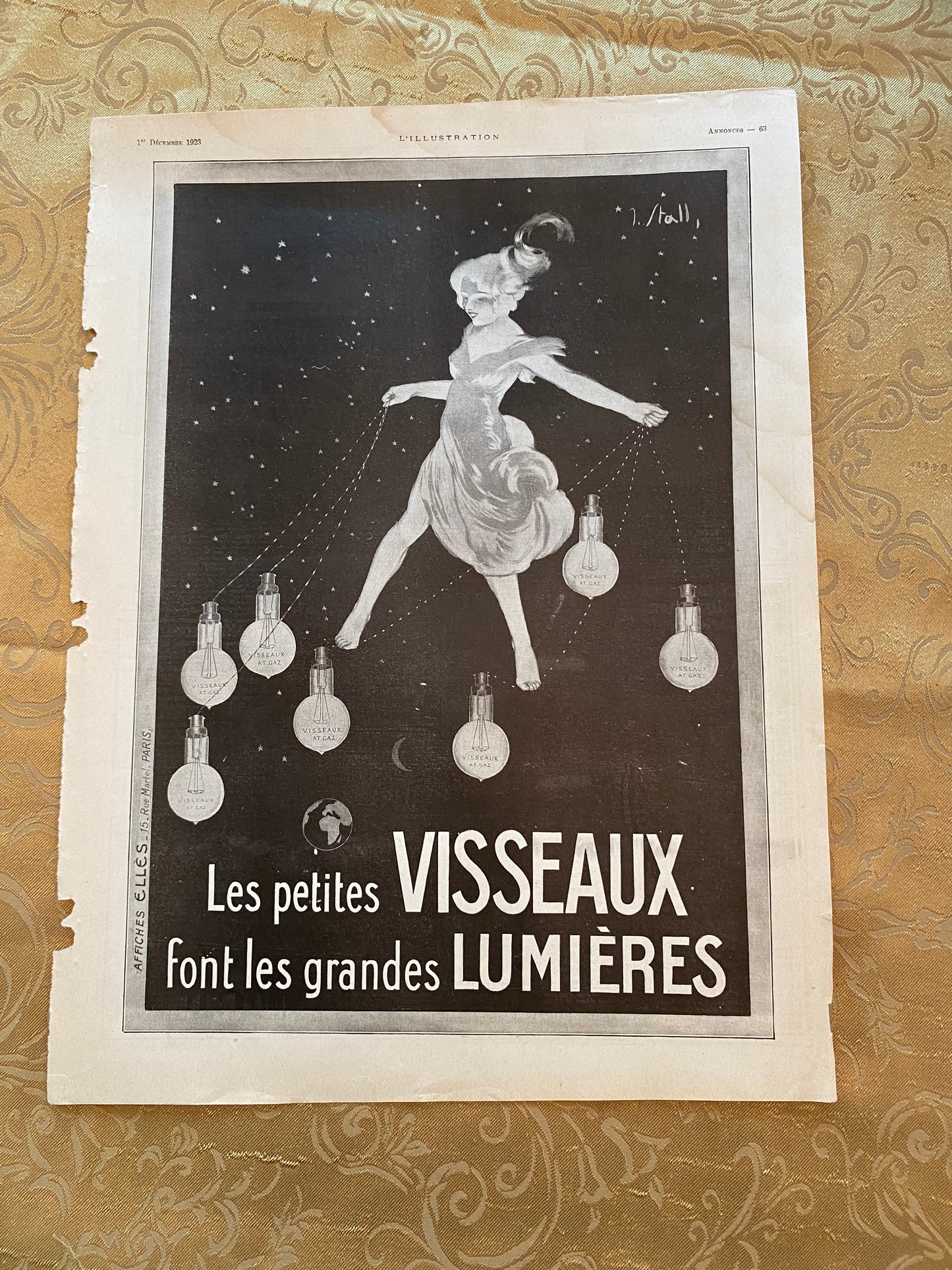 1923 Lighting Advertisement Paris France.